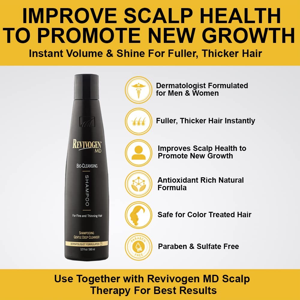 Revivogen MD Bio-Cleansing Shampoo for Thinning Hair, 12oz