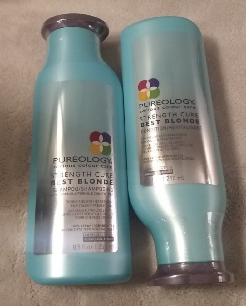 Pureology Strength Cure Best Blonde Shampoo & Conditioner 8.5 oz Set SEALED