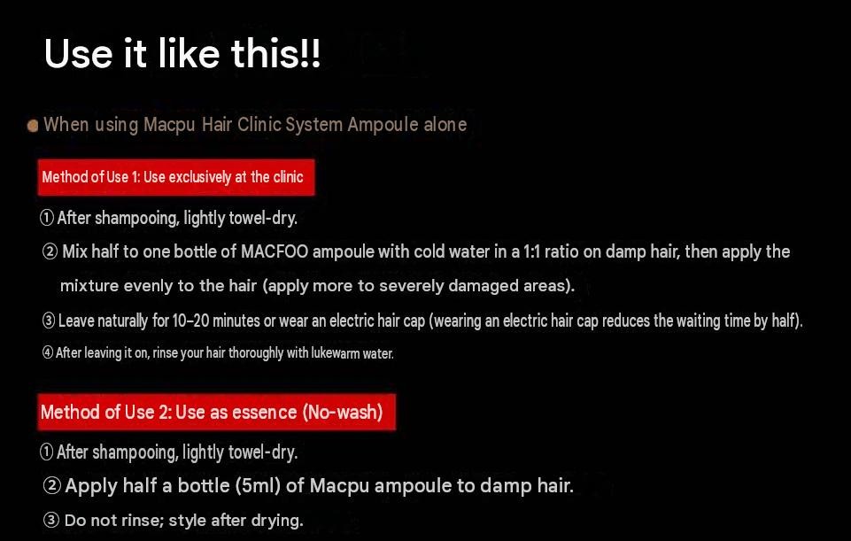 MACPOO Hair System Ampoule 10ml x 2EA Korean Seller Korean Cosmetics KOREA MADE