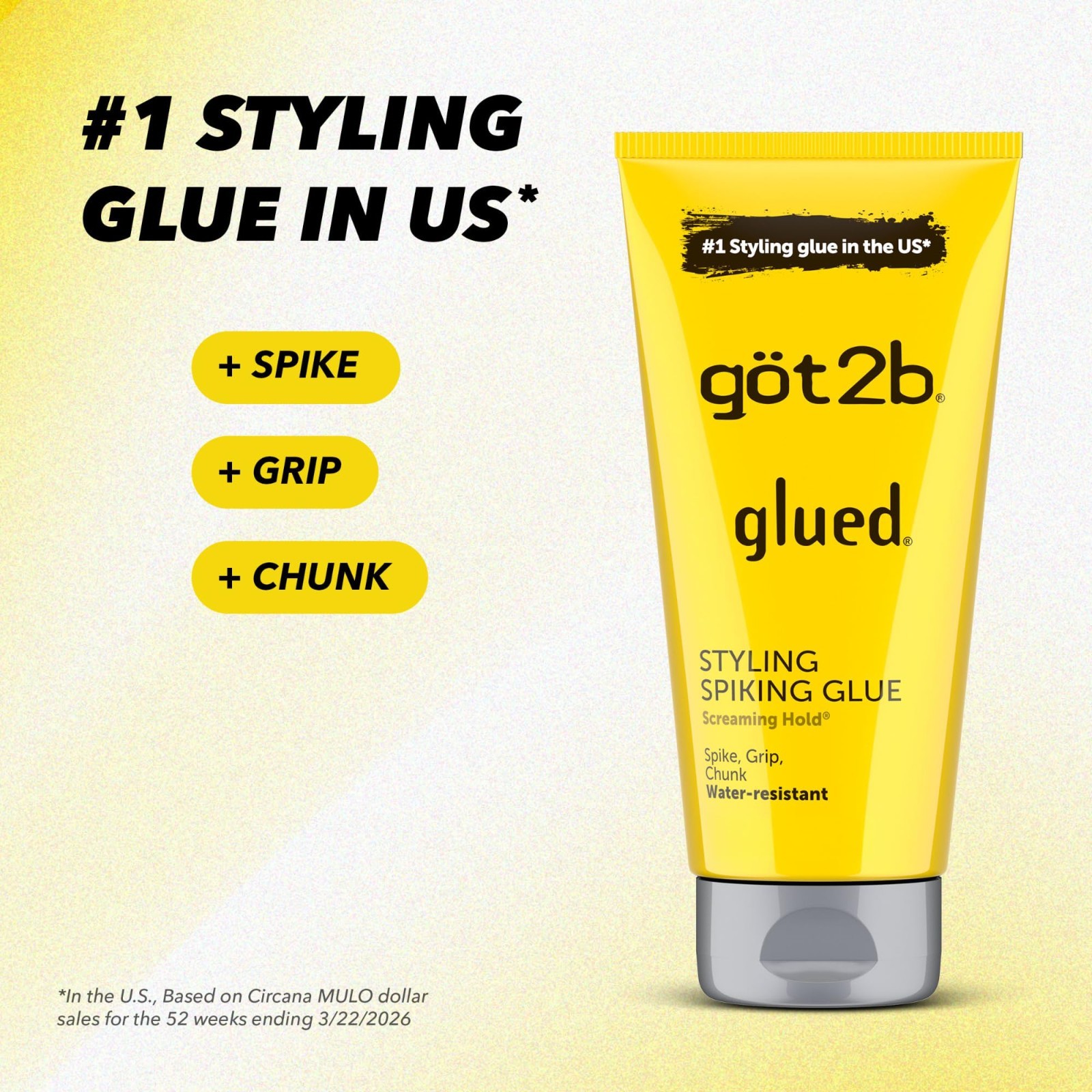Strong Hold Spiking Hair Gel – Travel Size 1.25 oz, Unscented, Water Resistant,