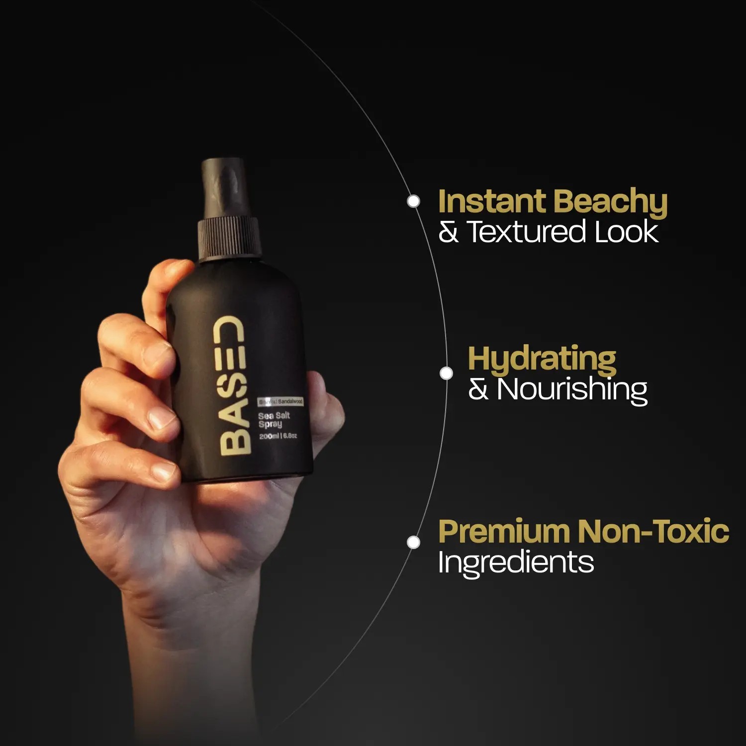 BASED Wave & Style Duo: Sea Salt Spray & Pomade, Non‑Toxic Bundle