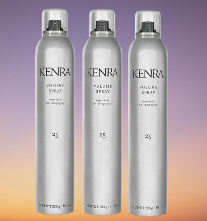 KENRA #25 VOLUME SPRAY 10 Oz. Pack of 3 Cans, SUPER HOLD FINISHING SPRAY 50% VOC