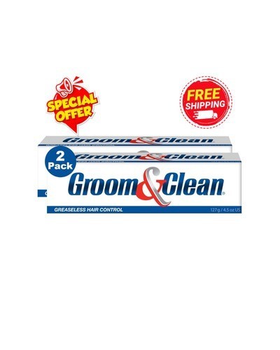 Groom & Clean Hair Control Cream 4.5 Oz (Pack of 2) – Men’S Hair Styling Cream