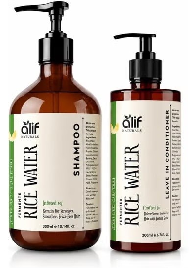Rice Water Shampoo & Leave-In Conditioner 10.1 fl oz Paraben-Free, Sulfate-Free