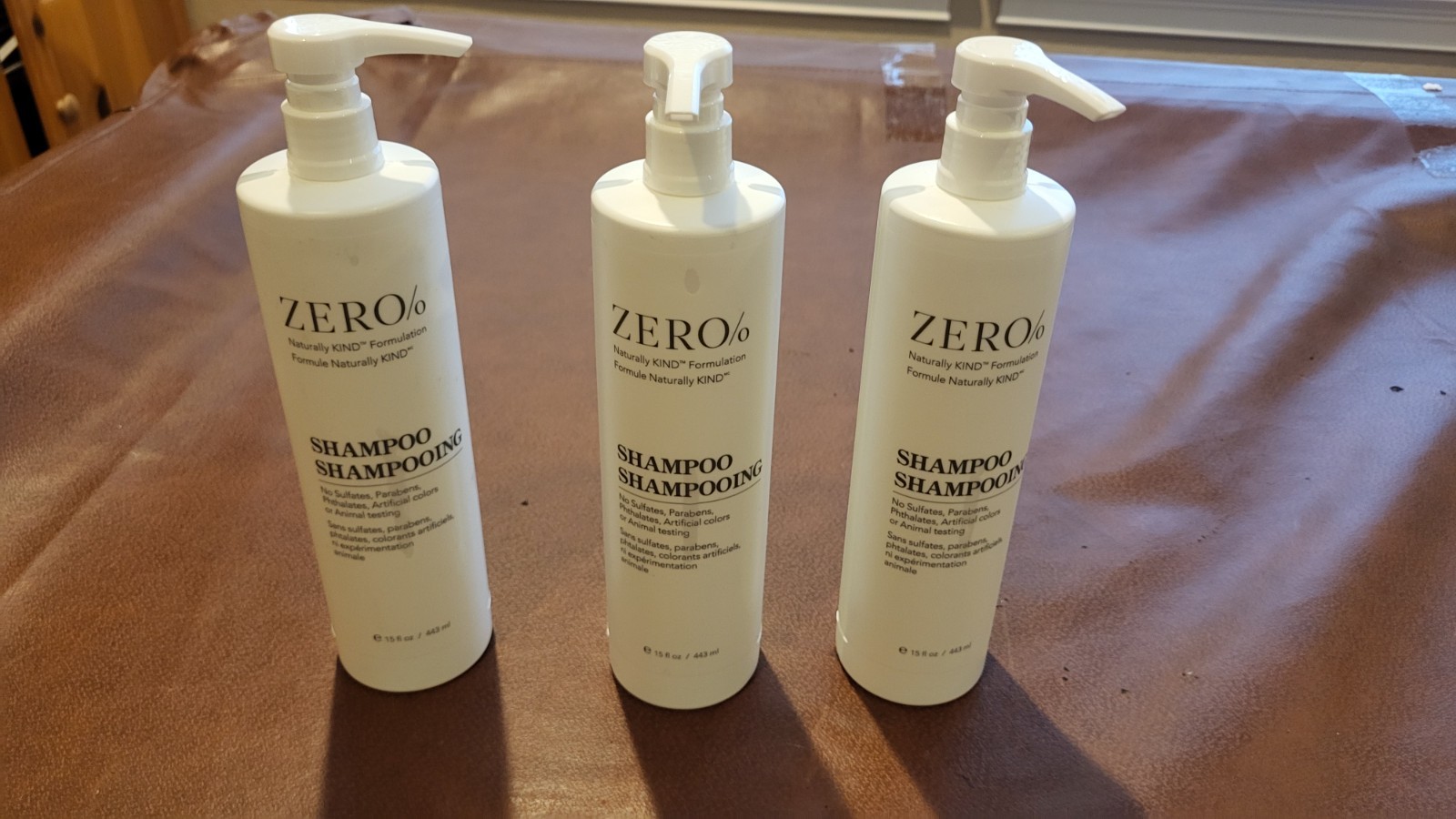 3 Bottles Zero% by Gilchrist & Soames SHAMPOO 15oz , Hilton FREE SHIPPING!! NEW!
