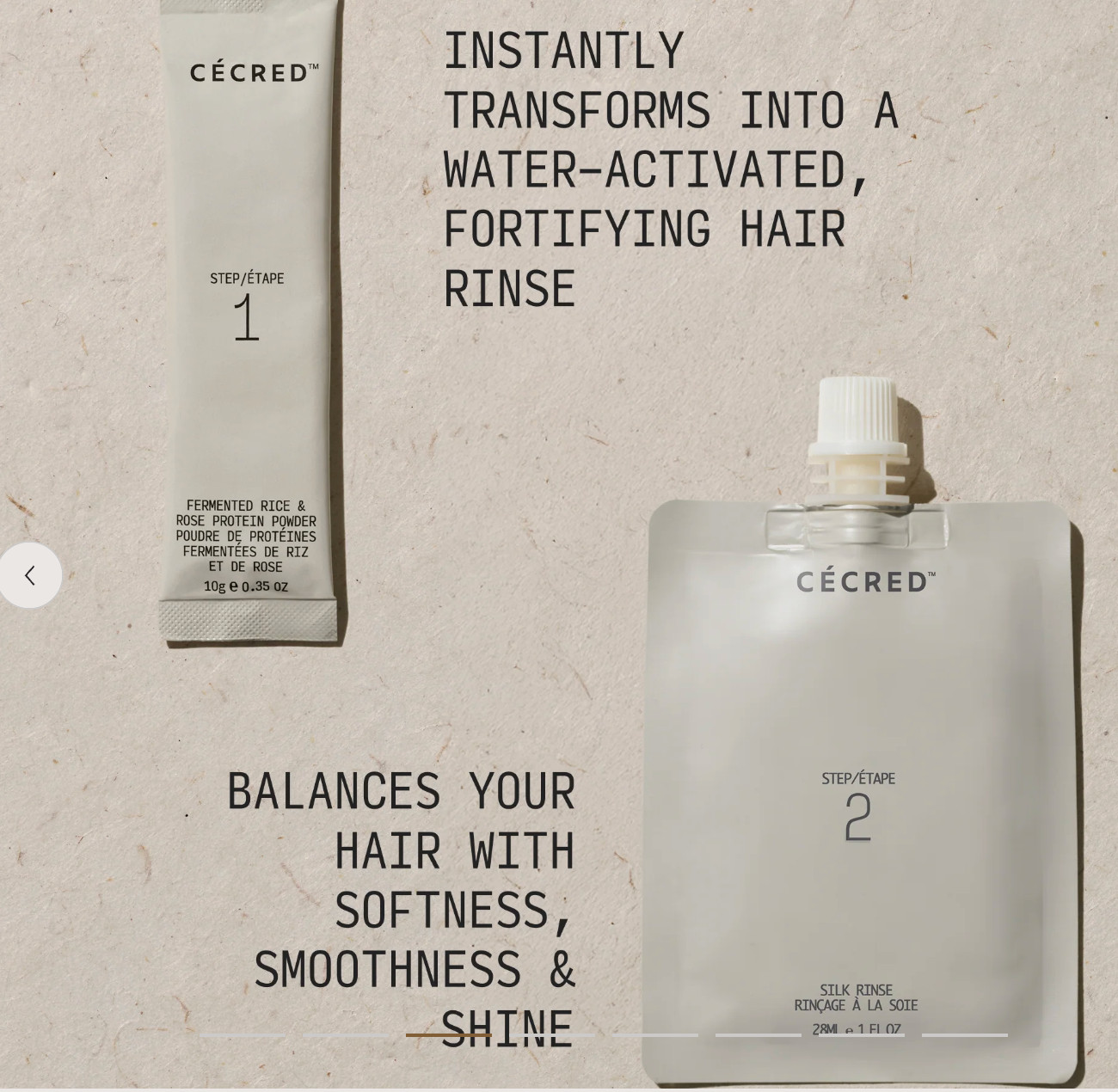 Cécred Fermented Rice and Rose Protein Ritual – New – 4 Strengthening Treatments