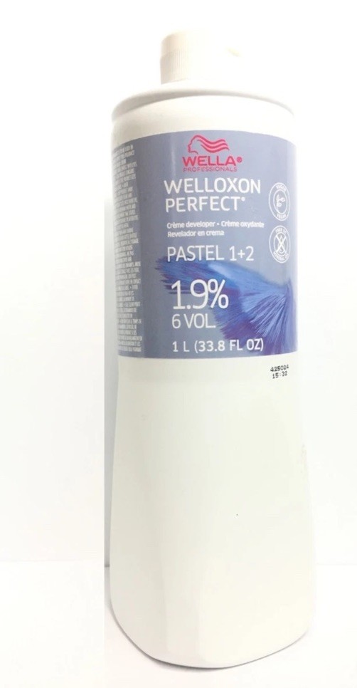 Wella Welloxon Perfect Pastel 1+2 Cream Developer 1.9% 6 Volume 33.8 oz (023)