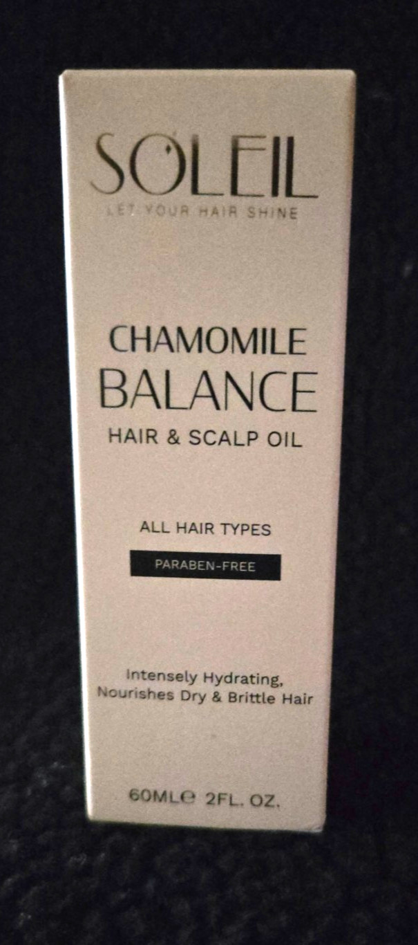 Soleil Chamomile Balance Hair & Scalp Oil 2oz / 60ml Paraben-Free Dry Hair