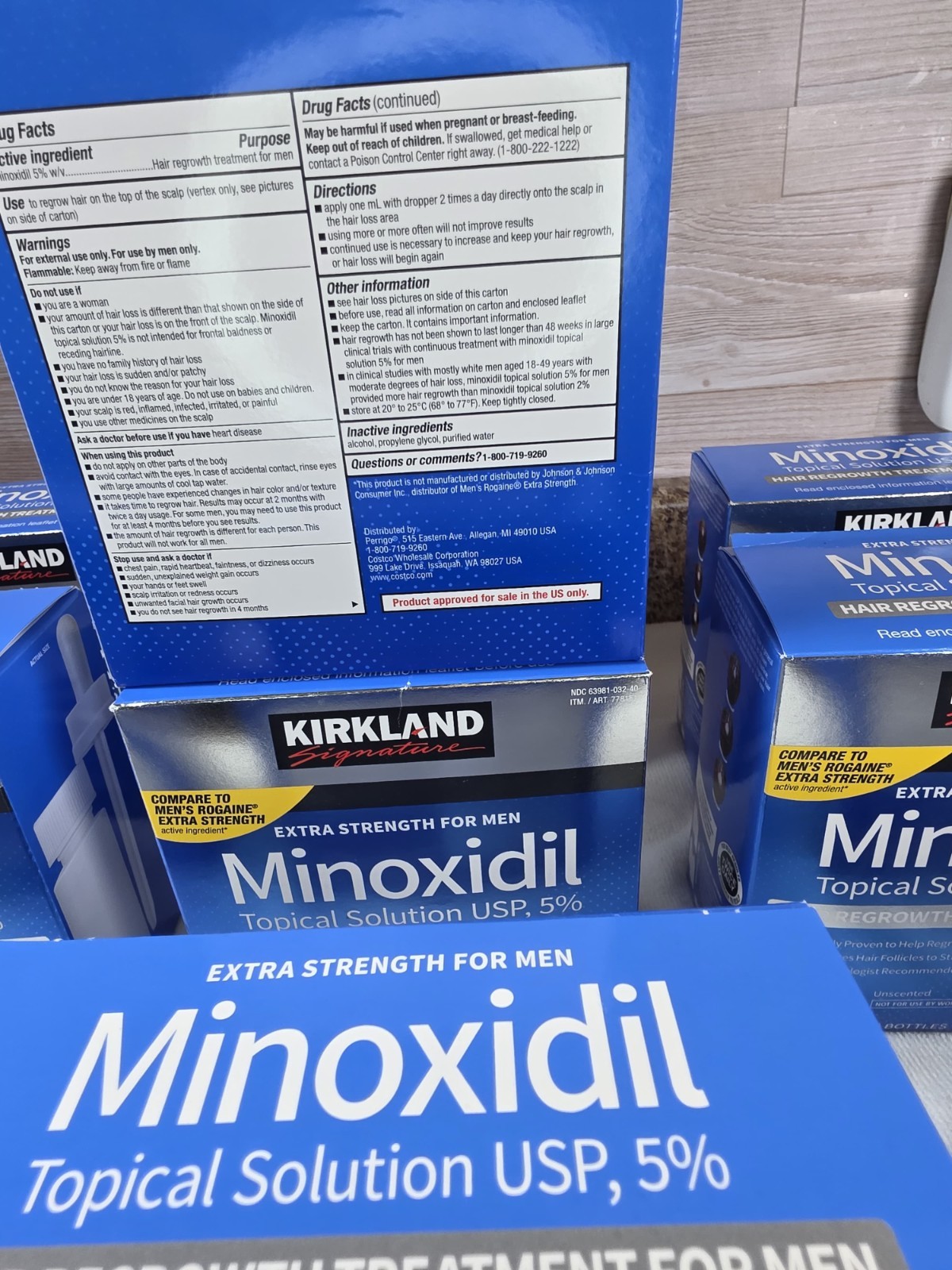 Kirkland Signature Minoxidil 5% Extra Strength Hair Regrowth for Men 60 mL(1 ct)
