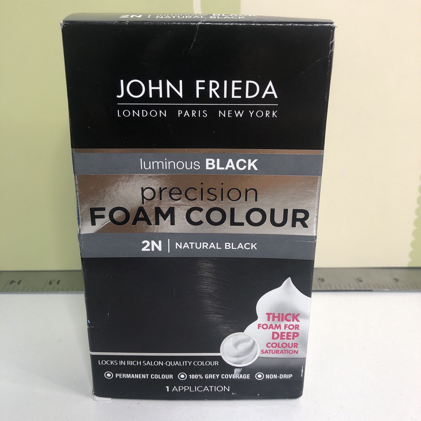 John Frieda Precision Foam Colour Luminous Black 2N Natural Black New in Box