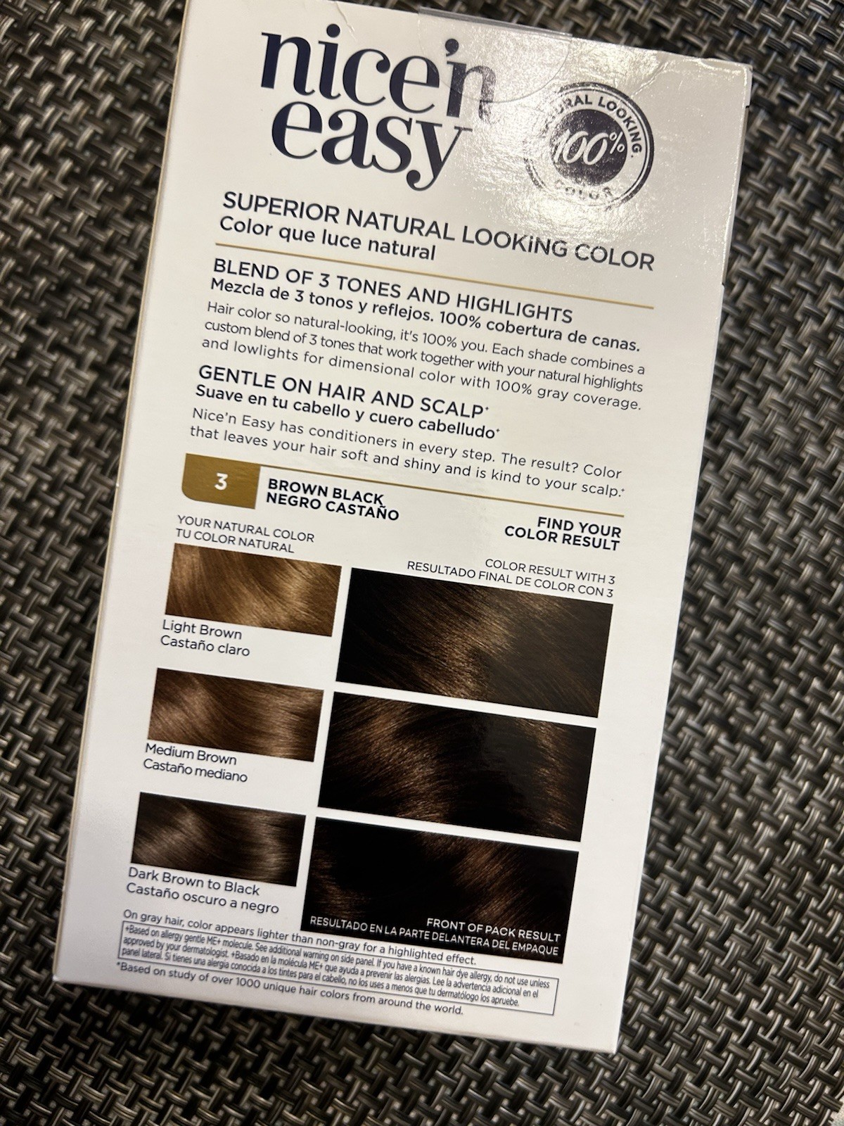 Clairol Nice’n Easy Permanent Hair Color, 3 Brown Black