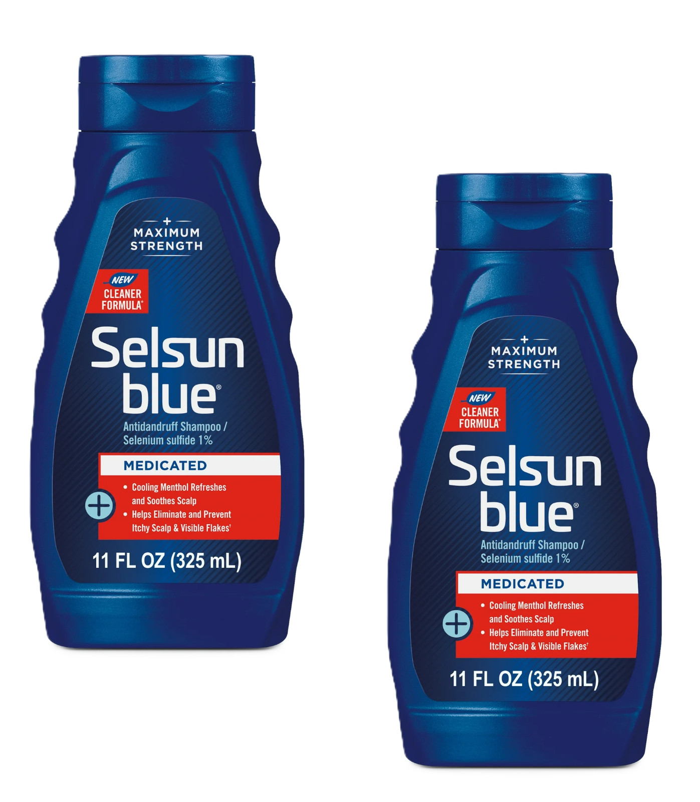 (2 Pack) Selsun Blue Medicated Antidandruff Shampoo, 11 fl. oz