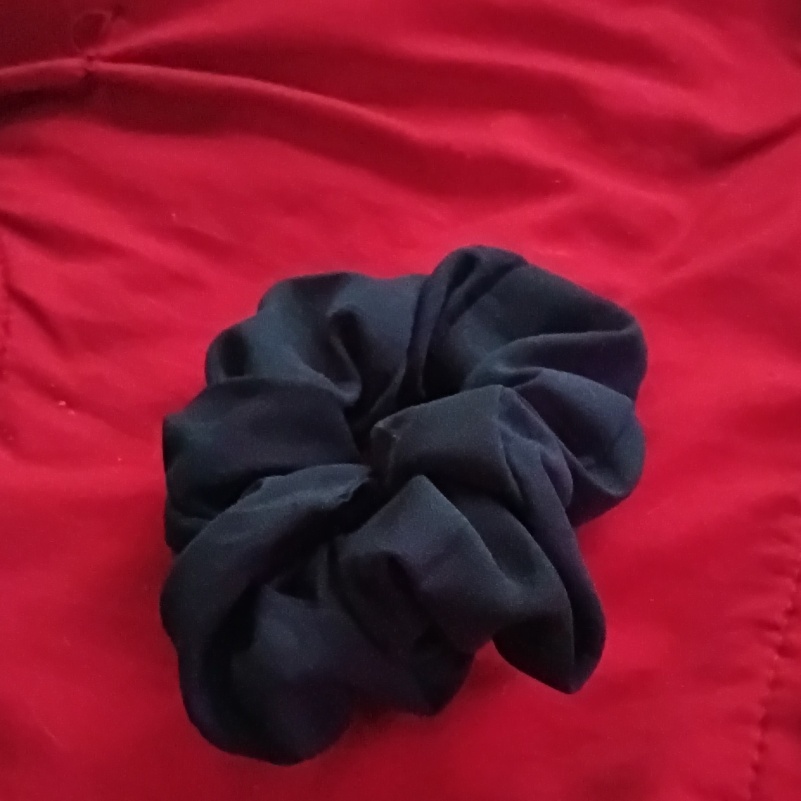 Women’s Fabric Hair Scrunchies Lot of 3 – Pink Black White, All Hair Types