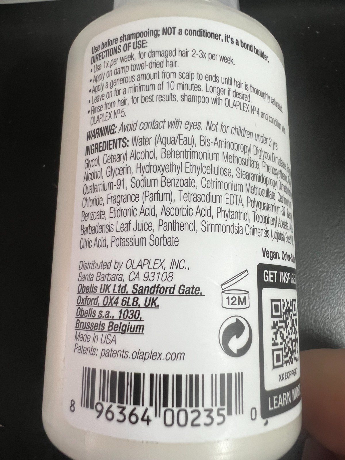 Olaplex No.3 Hair Perfector Repair and Strengthen All Hiar Types 100ml 2350