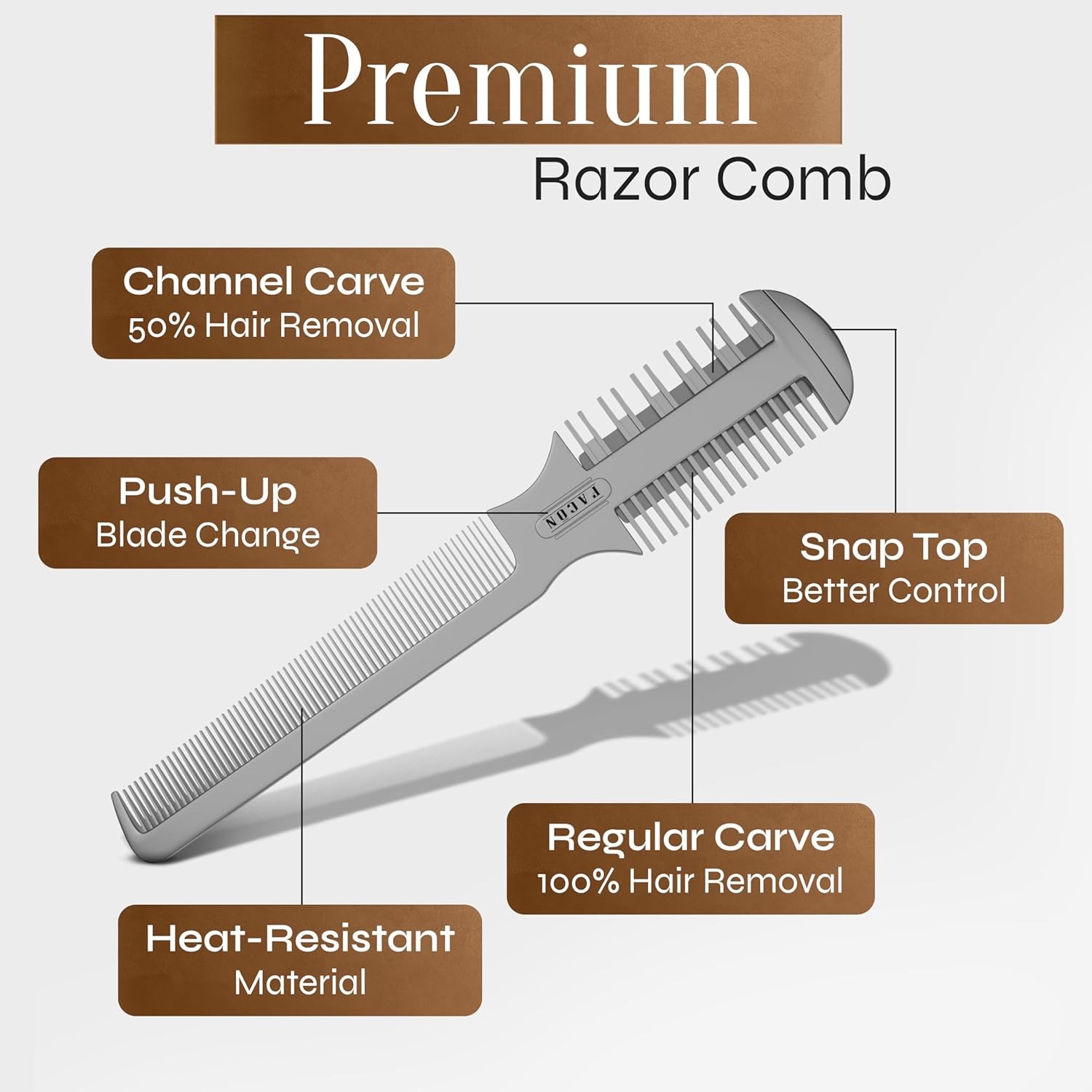 Facón Razor Comb for Hair Cutting – Professional Standard Size