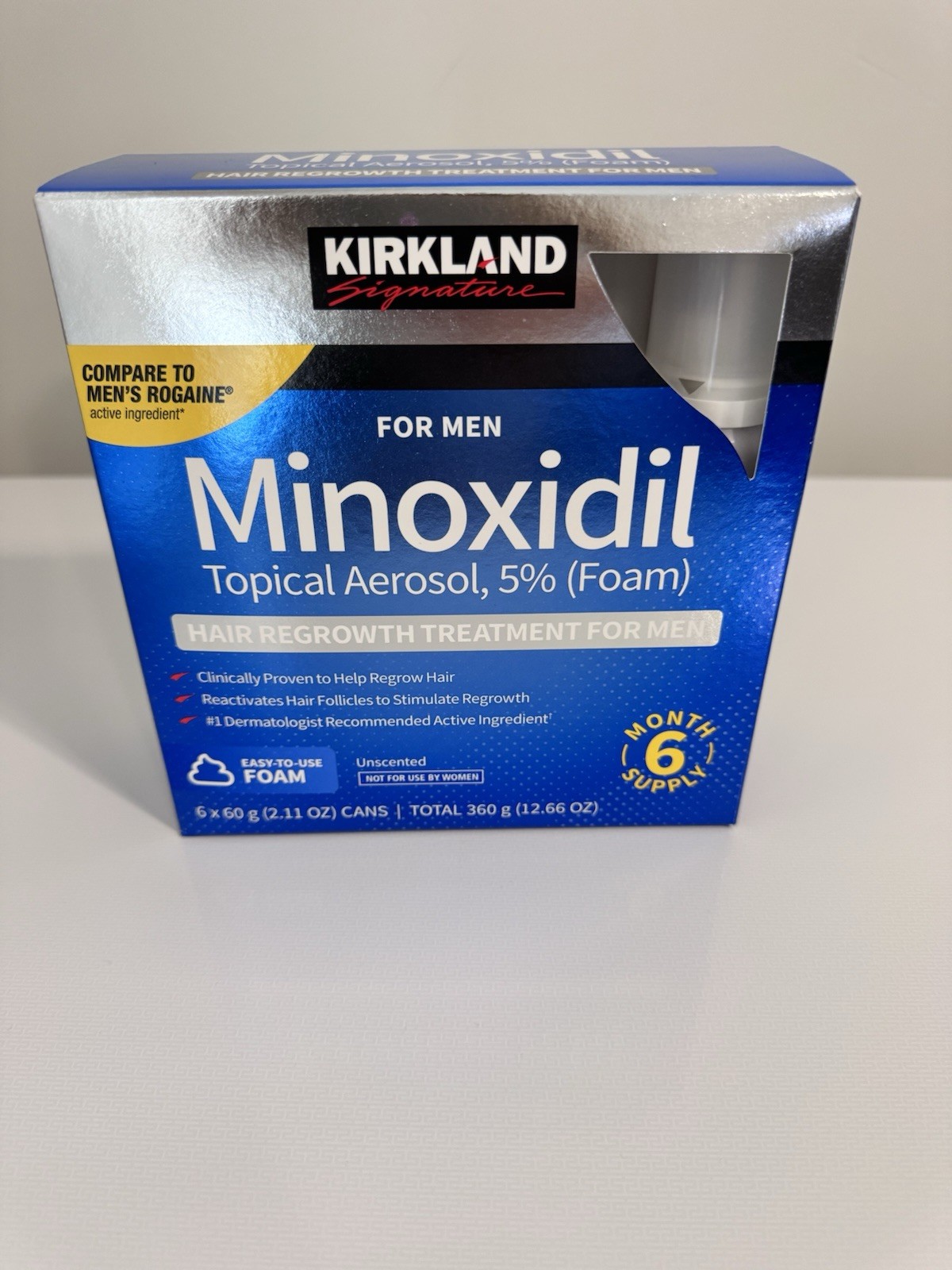 Kirkland Signature Minoxidil 5% Foam for Men – Hair Regrowth For 6 Month Supply