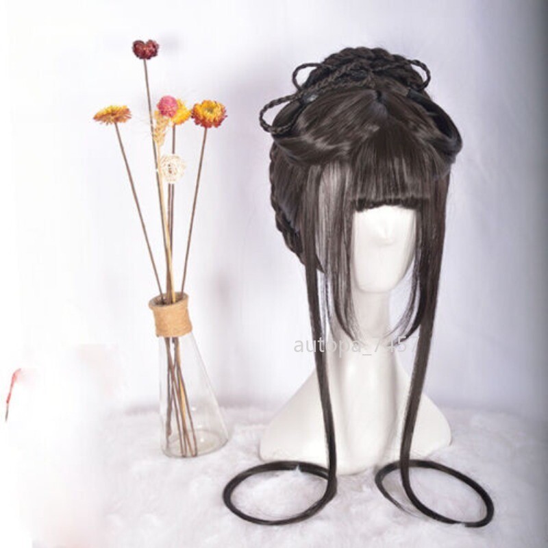 Han Fu Ancient Beauty Gift Chinese Style Wig Hair Hair Wig Hairpiece Cosplay DIY