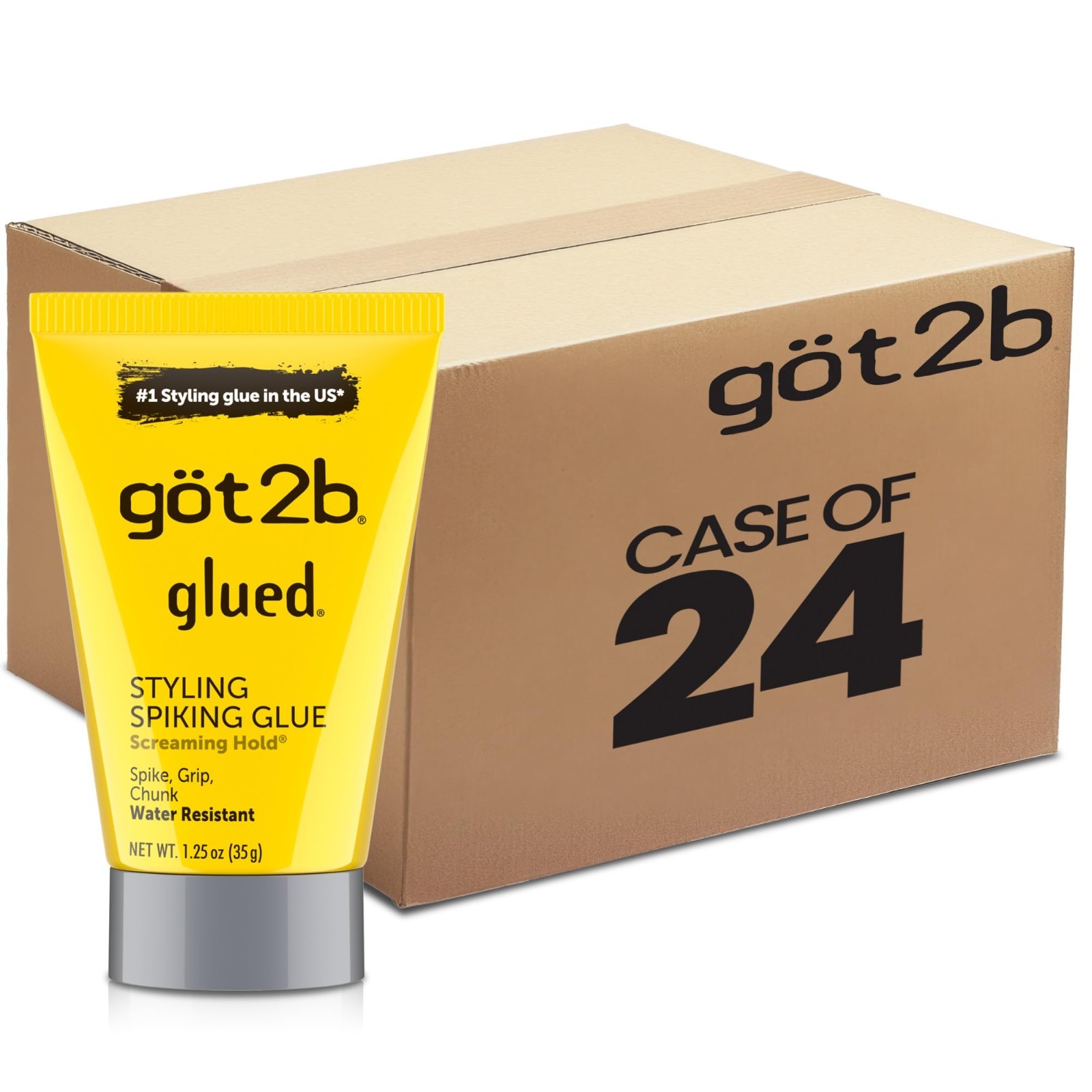 Strong Hold Spiking Hair Gel – Travel Size 1.25 oz, Unscented, Water Resistant,