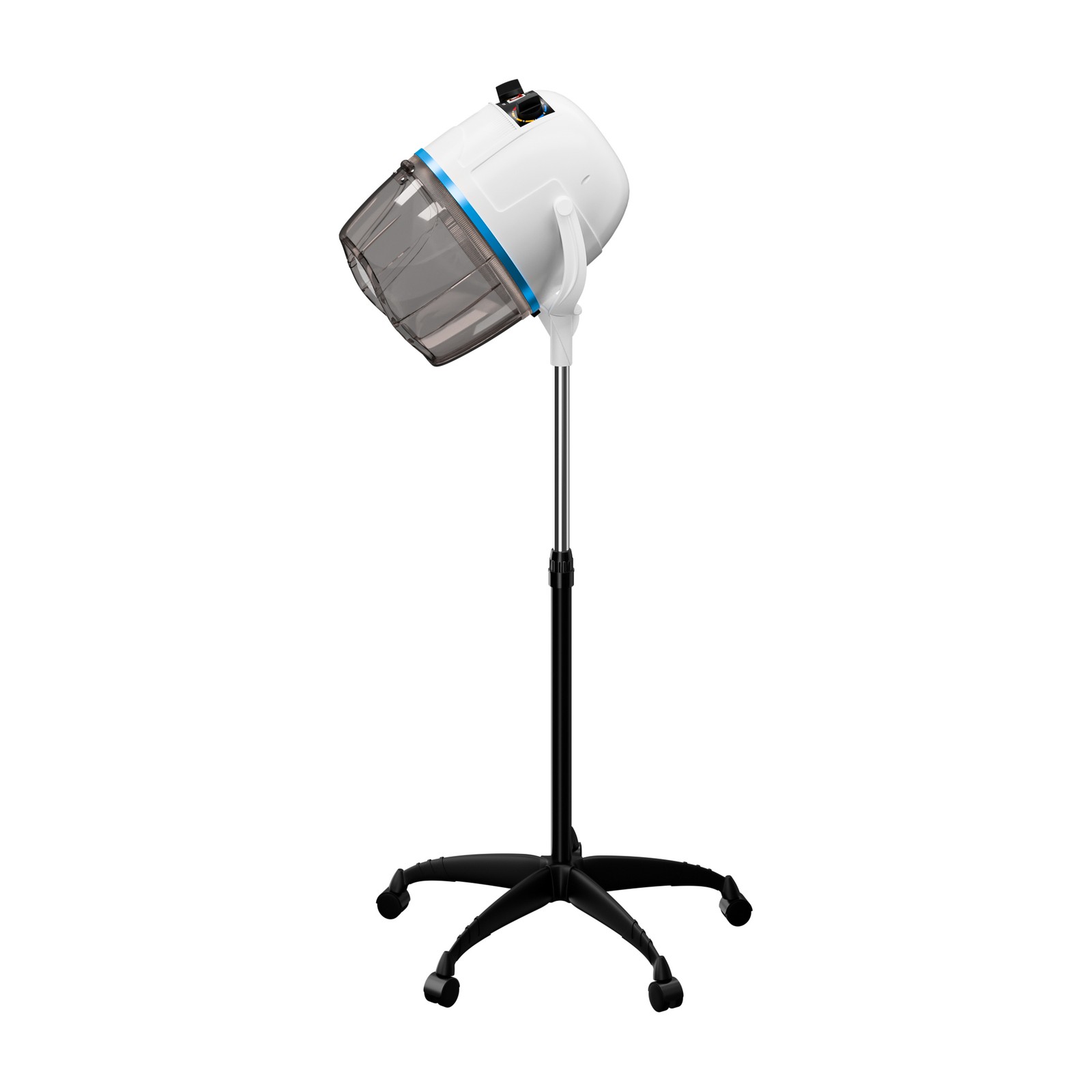 Stand Up Hair Dryer 1300W Adjustable Floor Hooded Bonnet Hair Dryer Wheel White