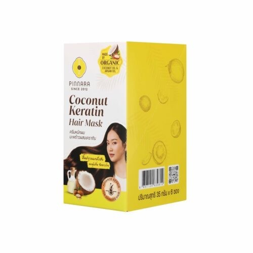 Coconut Keratin Hair Mask Deep Conditioning Treatment (35g x 6 Sachets / Box)