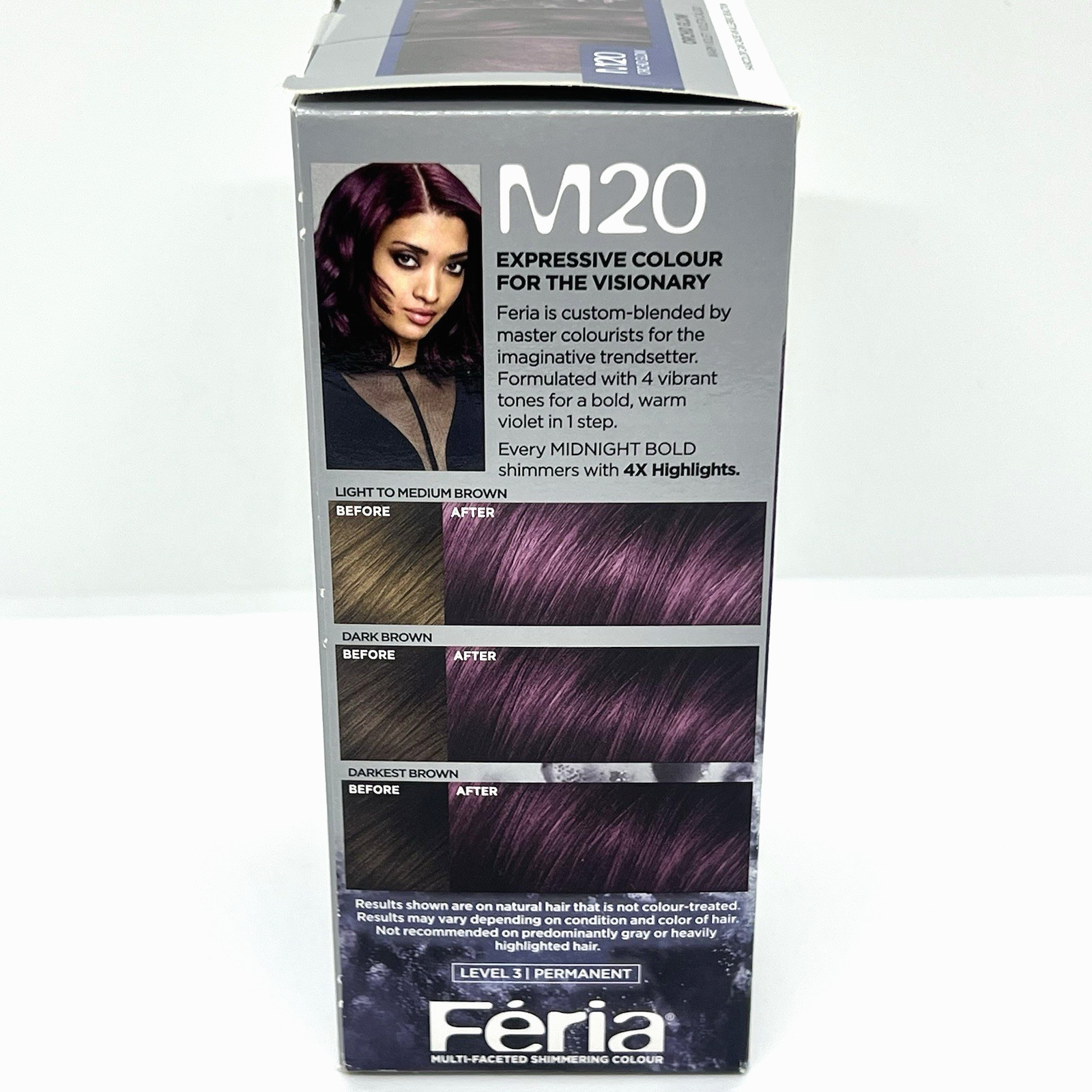 L’Oreal Paris Feria Midnight Bolds M20 Orchid Glow 1 Step Vibrant Color Violet