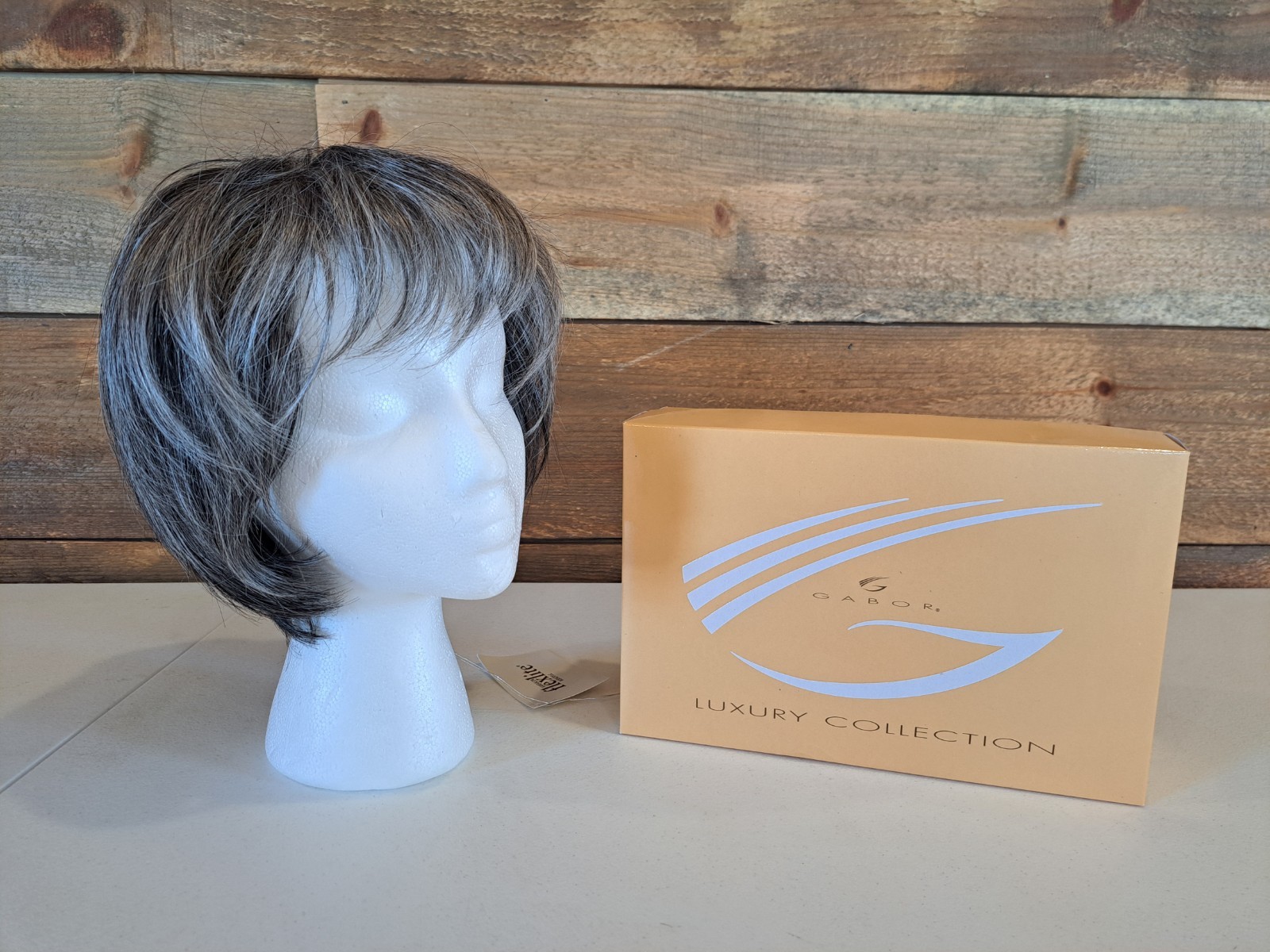GABOR Luxury Collection Gray Wig Sugared Charcoal Average Prodigy Modacrylic NEW