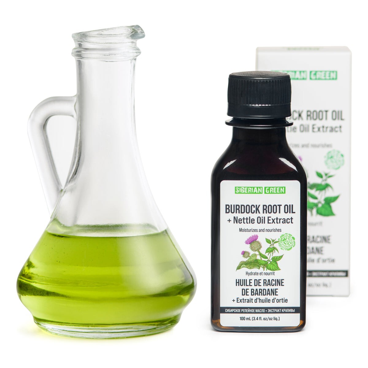 Siberian Burdock Root Oil with Nettle Oil Extract – 100ml | Natural Hair & Scalp