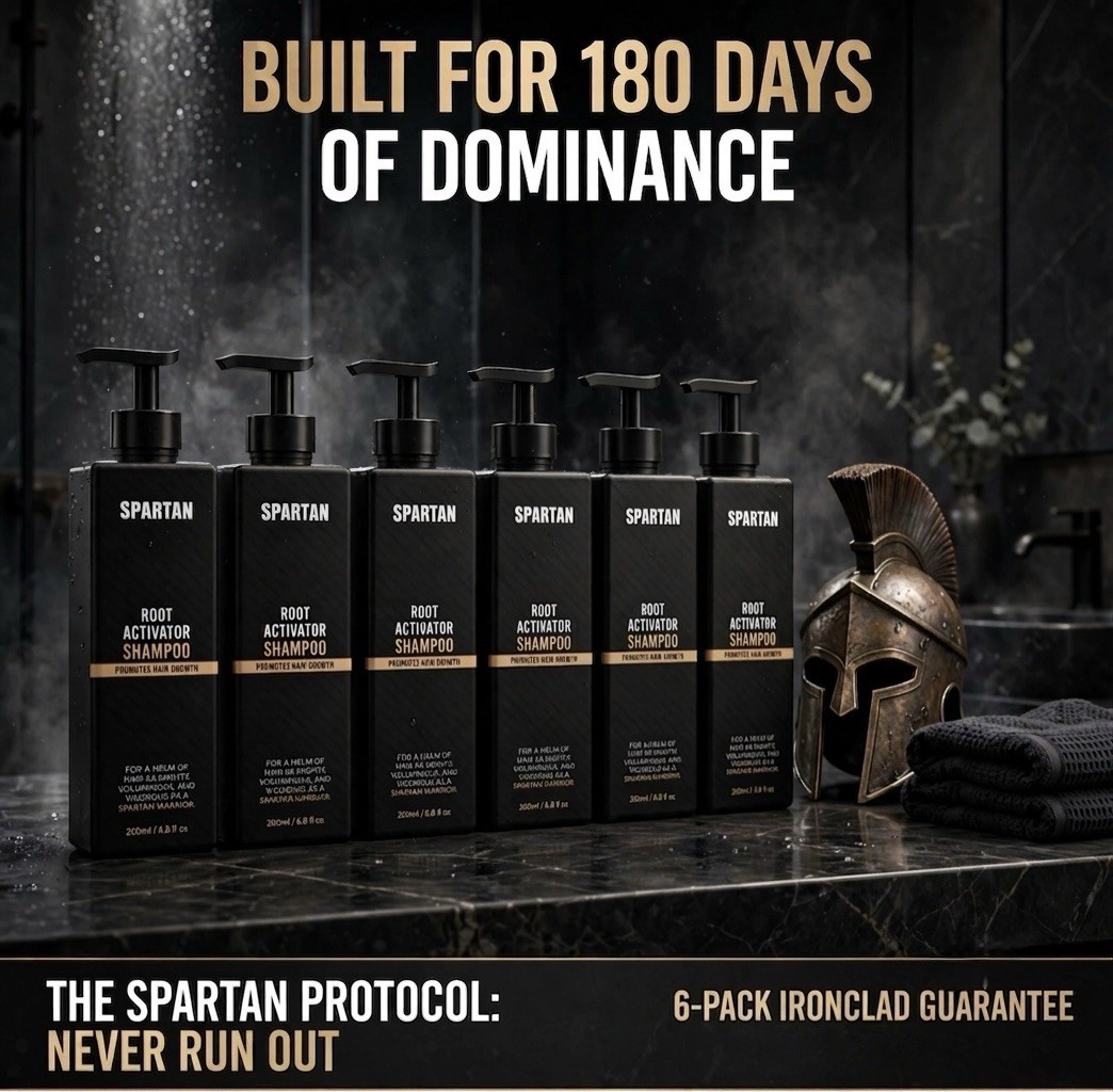 Spartan Root Activator Shampoo 6-Pack Hair Growth Volume Men 200ml x6 – $70