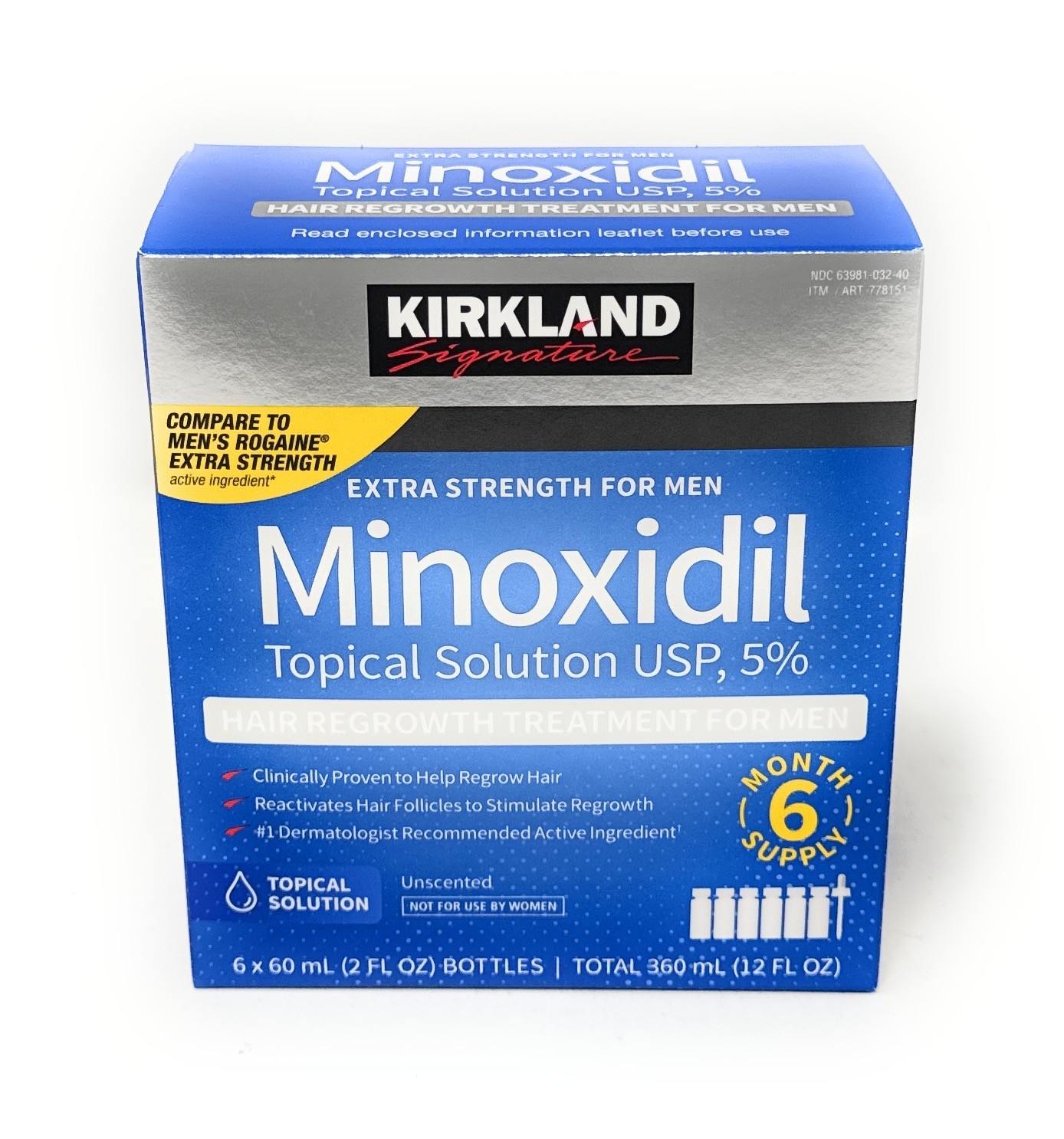 Kirkland Signature Minoxidil 5% Extra Strength Men Hair Regrowth Original