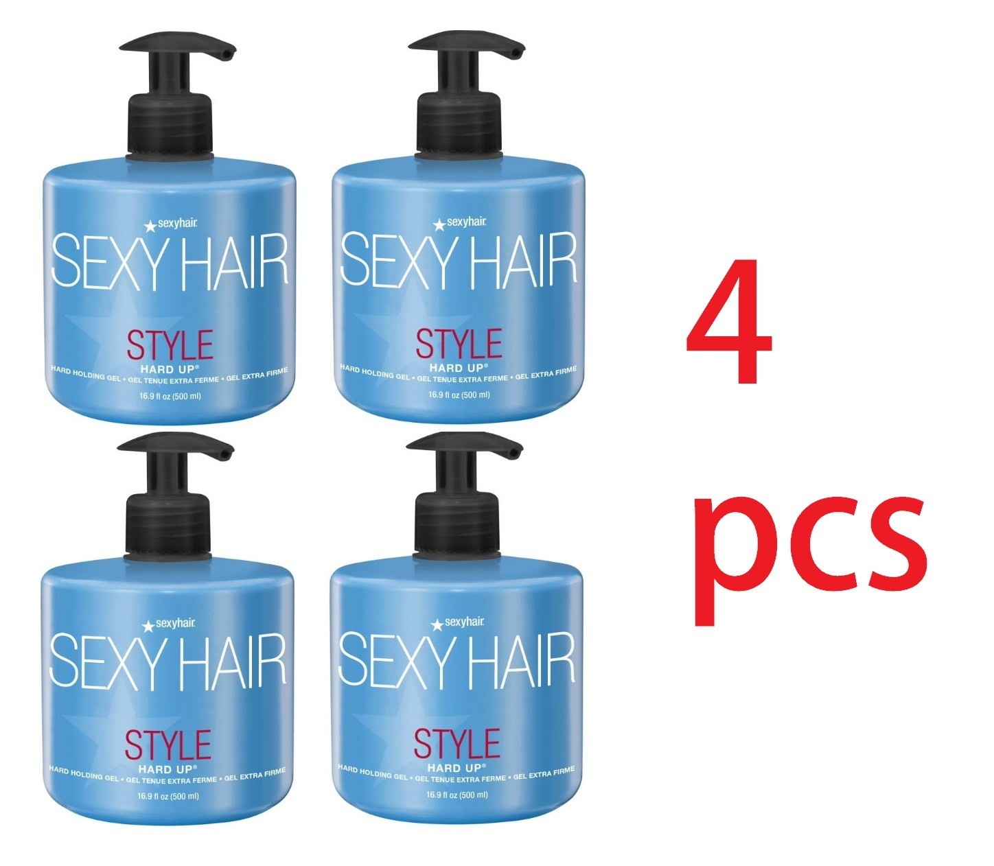 4 X Style Sexy Hair Hard Up Holding Gel, 16.9oz. NEW!
