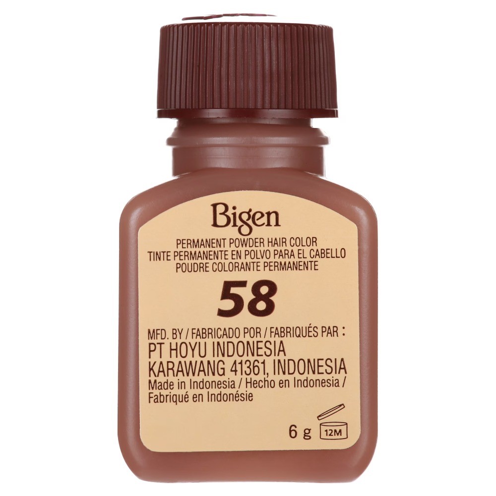 Bigen Permanent Powder Hair Color, Oriental Black 59, Unisex, Adult