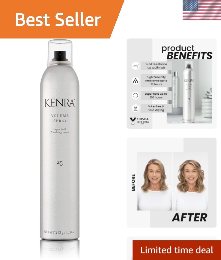 Volume Spray 25 | 10 Oz Super Hold Hairspray – Long-lasting for All Hair Types