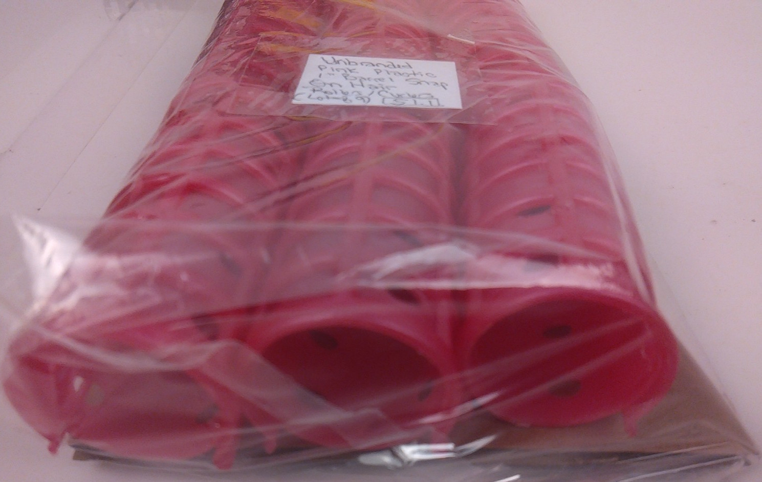 Unbranded Pink/Blue/Black/Yellow Plastic Rollers/Curlers (Lot Of 30).