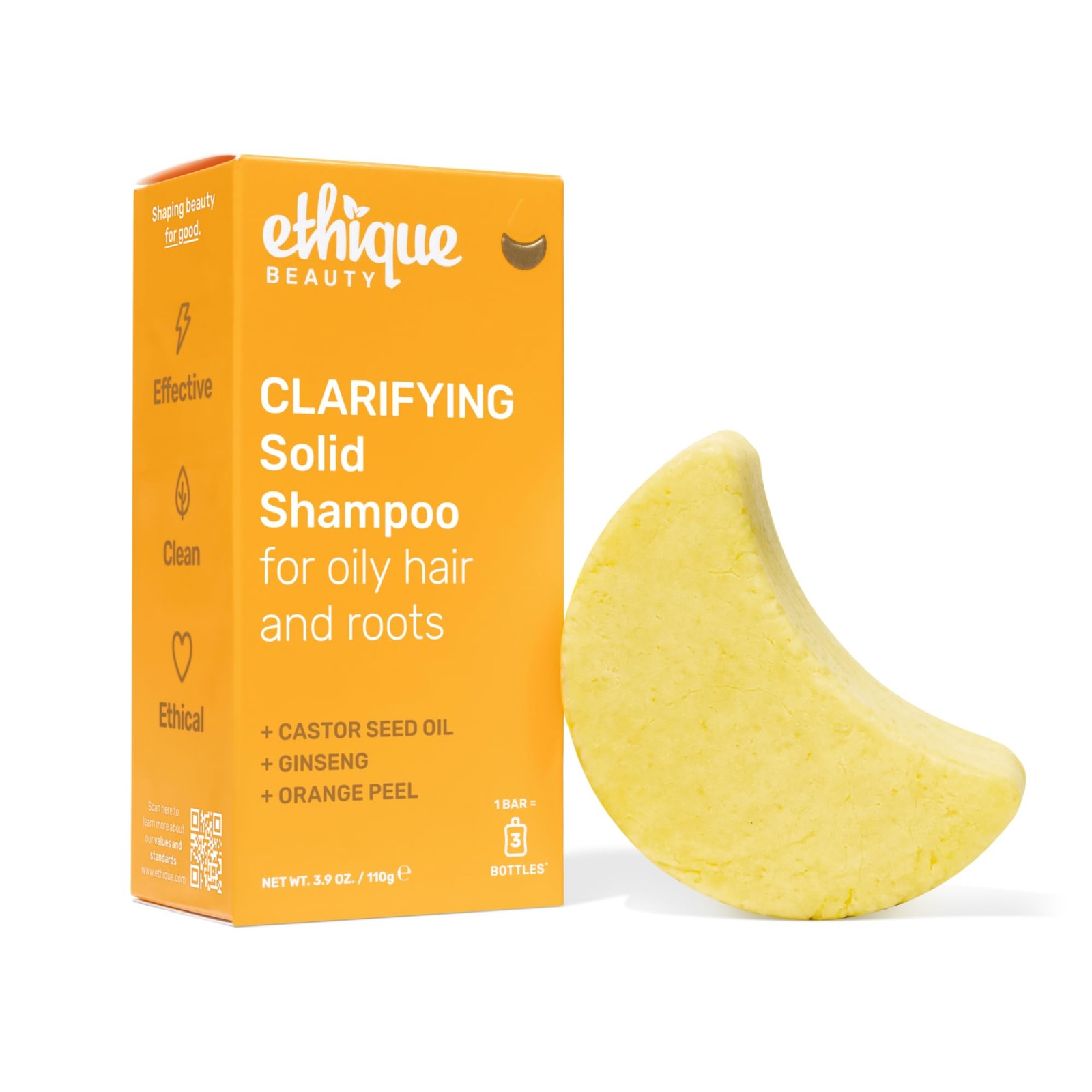 Ethique St Clements Oily Hair – Vegan, Eco-Friendly, 3.88 oz (Pack of 1)