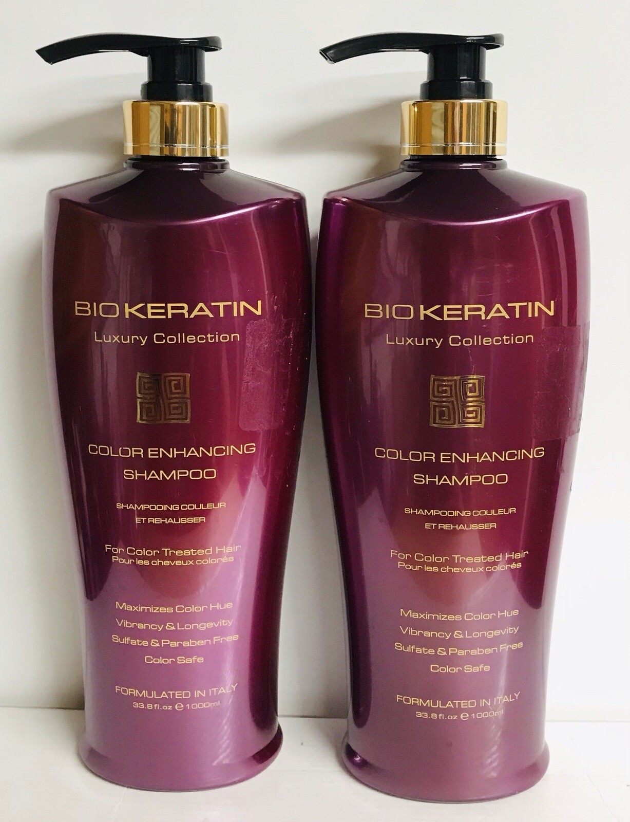 2-Pack Bio Keratin Luxury Collection ~ Color Enhancing Shampoo 33.8 fl oz Each