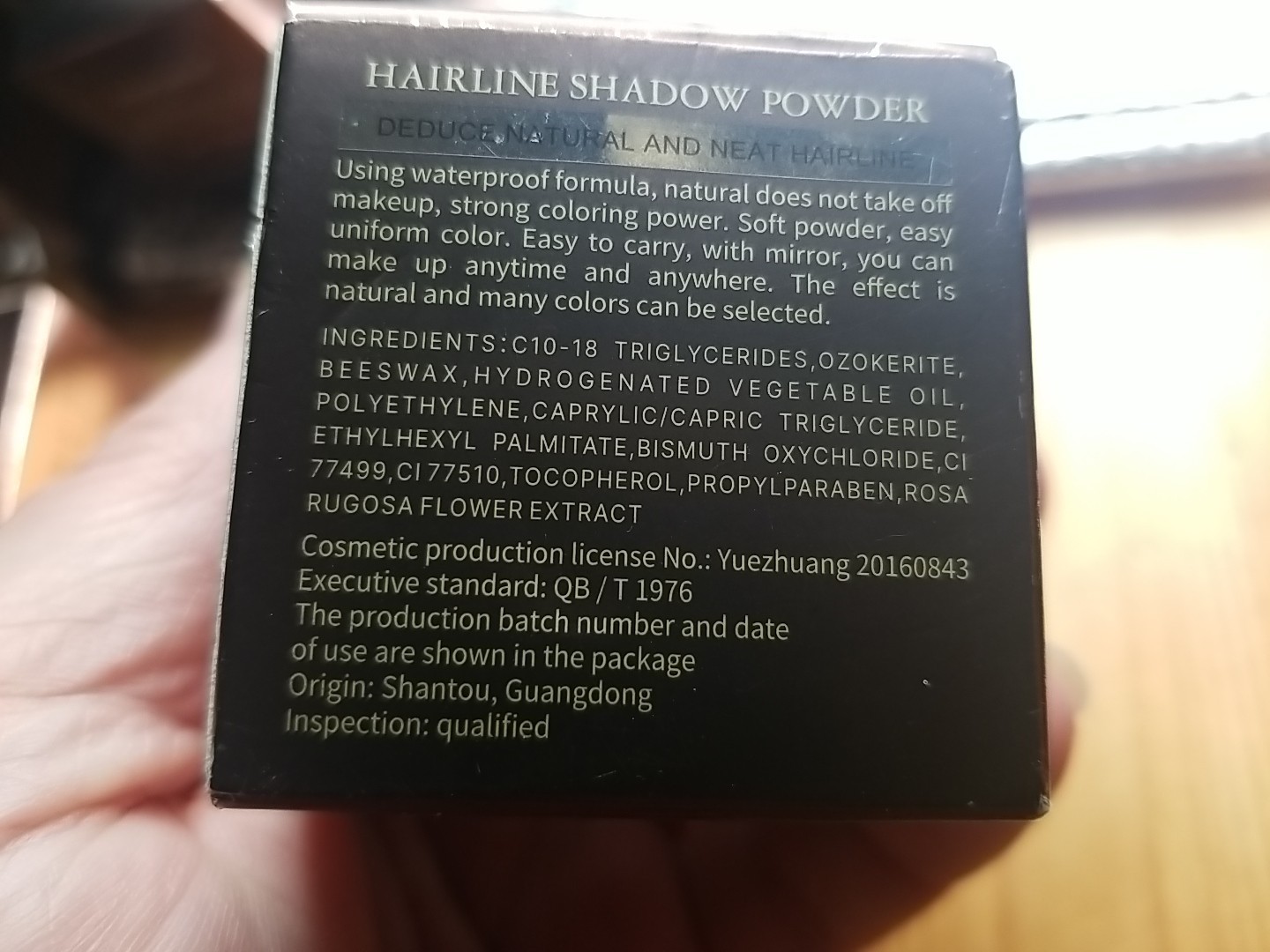 Lot Of 2 Maycheer Hairline Shadow Powder # 01 Dark Brown NEW Exp 2030