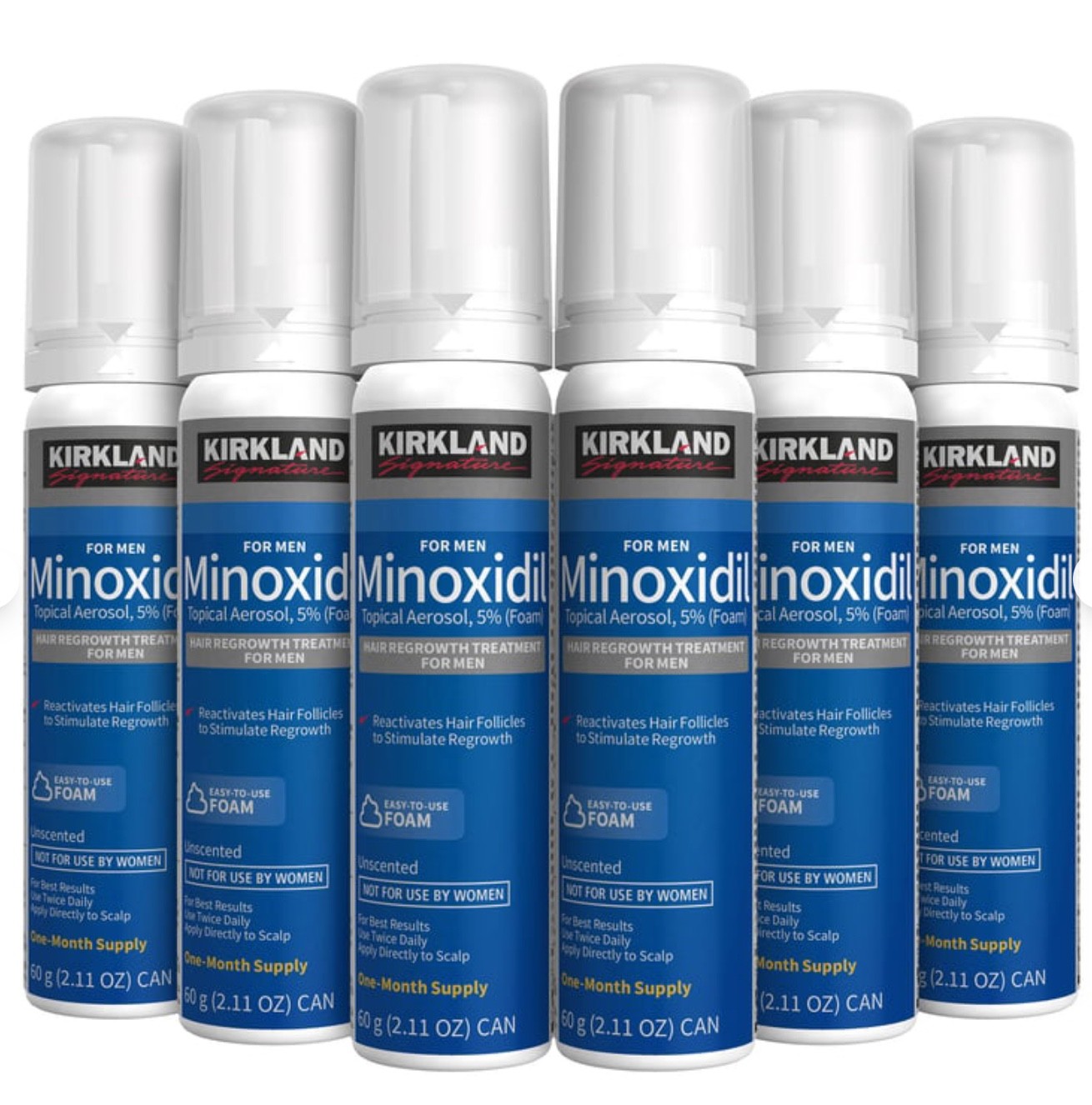 KIRKLAND SIGNATURE MINOXIDIL 5% FOAM Hair Regrowth MEN 6 Month Supply Exp 07/27
