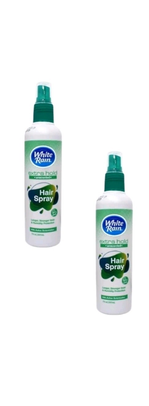 White Rain Extra Hold Unscented Hair Spray 7 floz Humidity Protection[pack of 2]