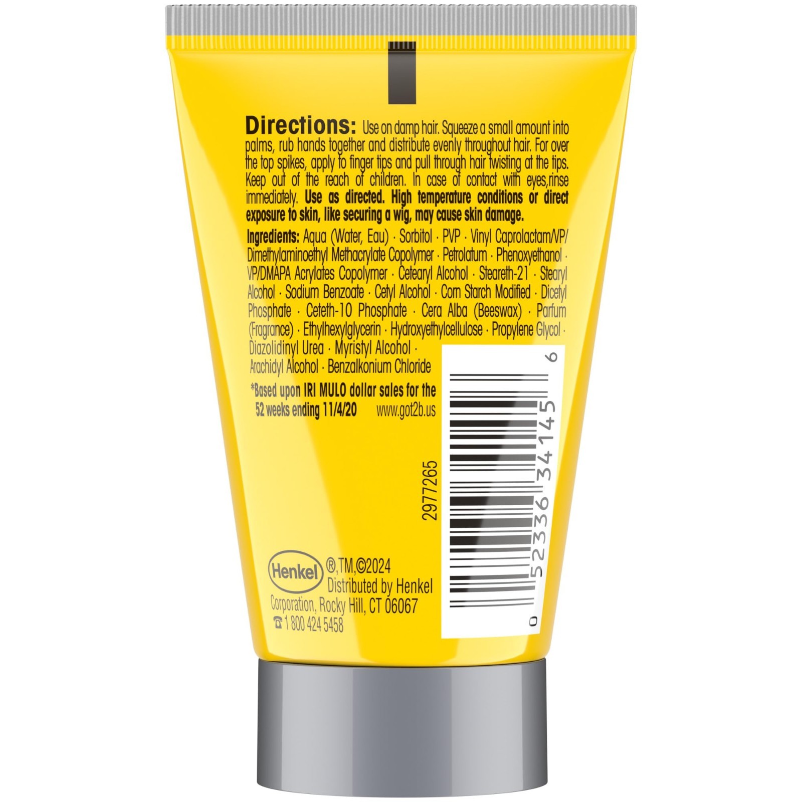 Strong Hold Spiking Hair Gel – Travel Size 1.25 oz, Unscented, Water Resistant,