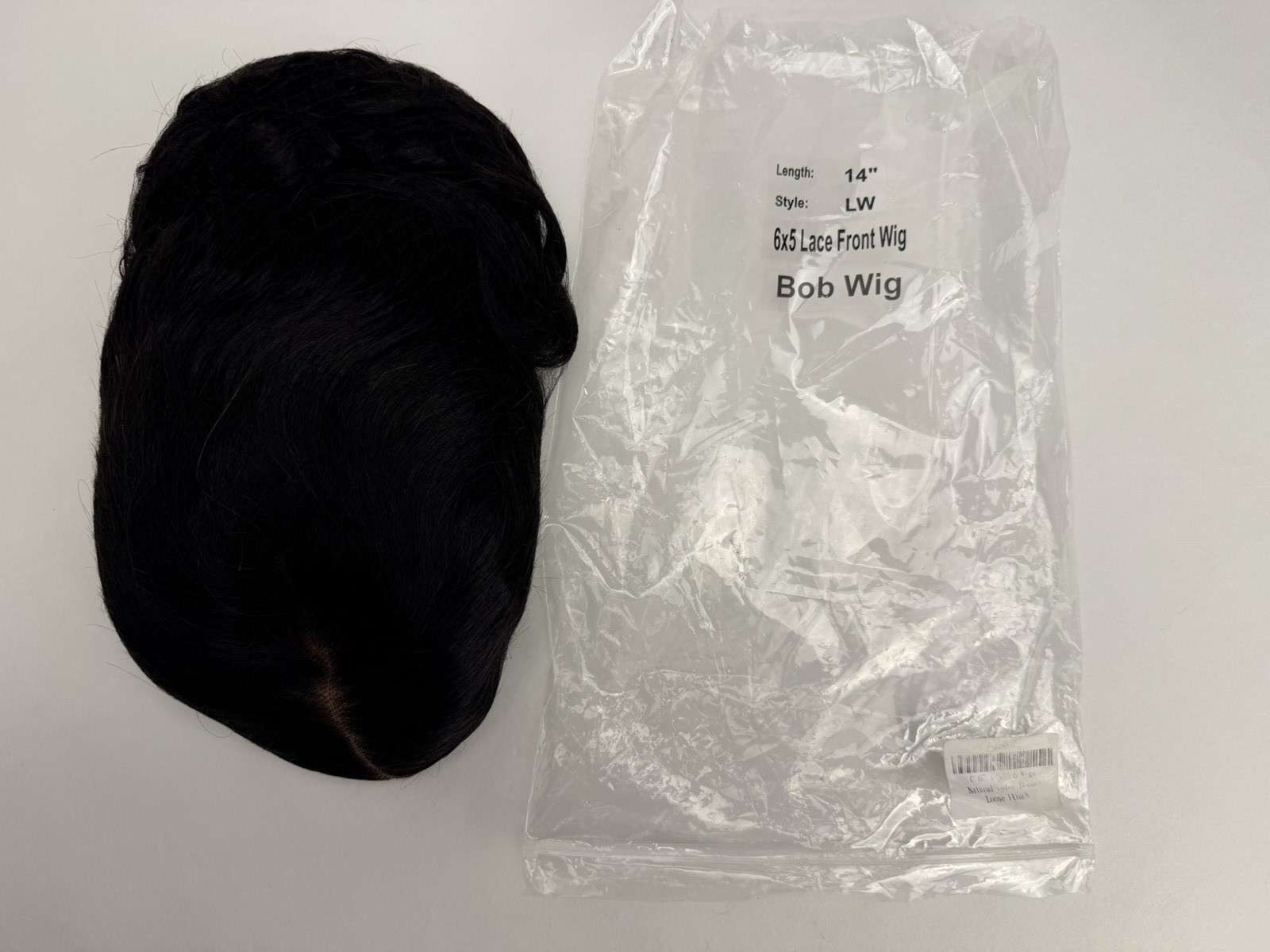 Unbranded Glueless Bob Wig 6×5″ Lace Front 14″ Loose Wavy Natural Color Adjust