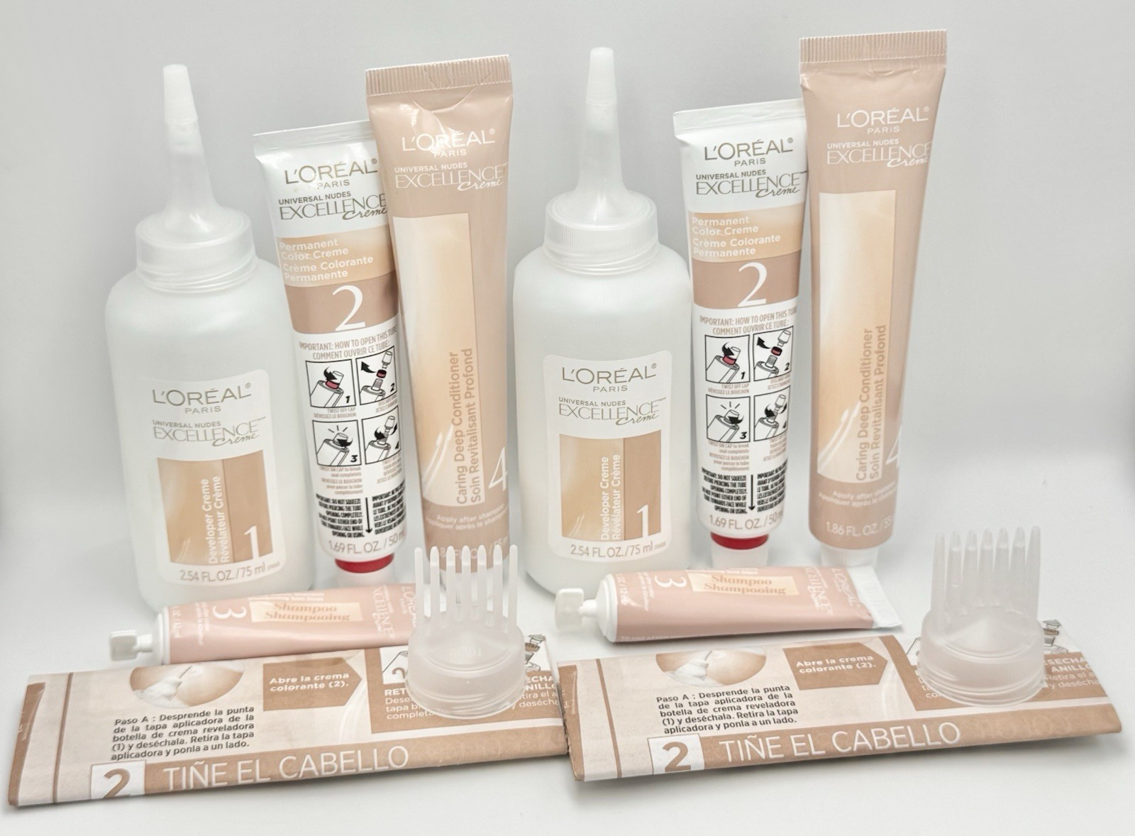 L’Oréal Paris Excellence Permanent Hair Color 2N Natural Soft Black (2 Sets)