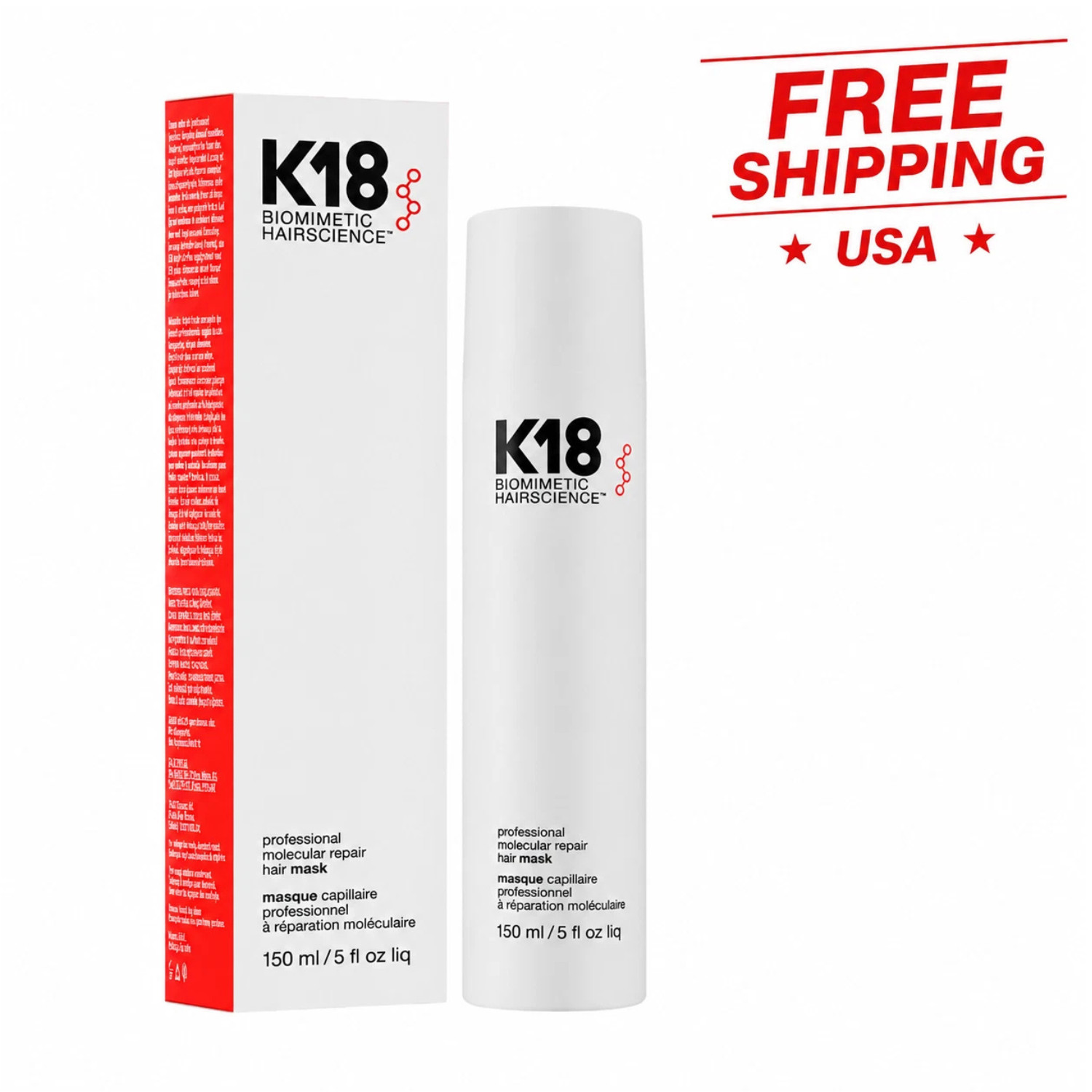 K18 Leave In Molecular Repair Hair Mask Biomimetic Hairscience 150 ML Sealed