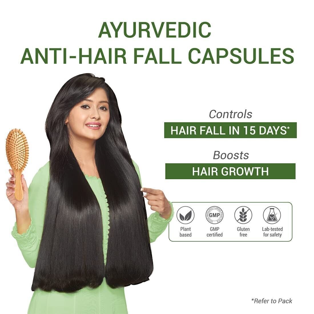 Anti-Hair Fall (60 Capsules) Control in 15 DAYS Best Less Hair Fall Herb Pills
