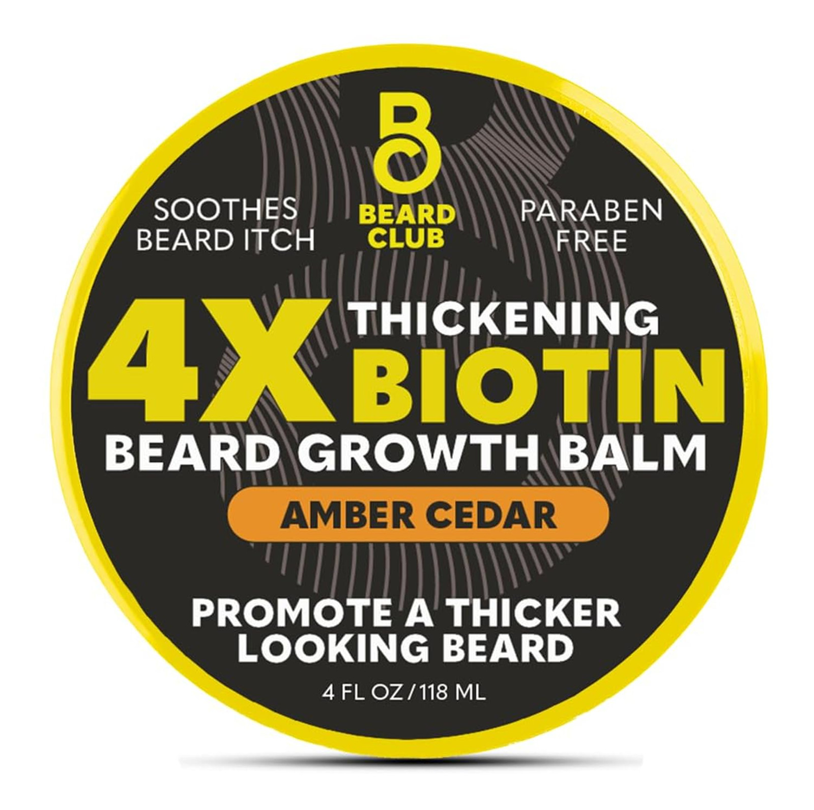 Beard Balm Biotin for Men Shea Butter Castor Coconut Oil 4 oz Moisturizing