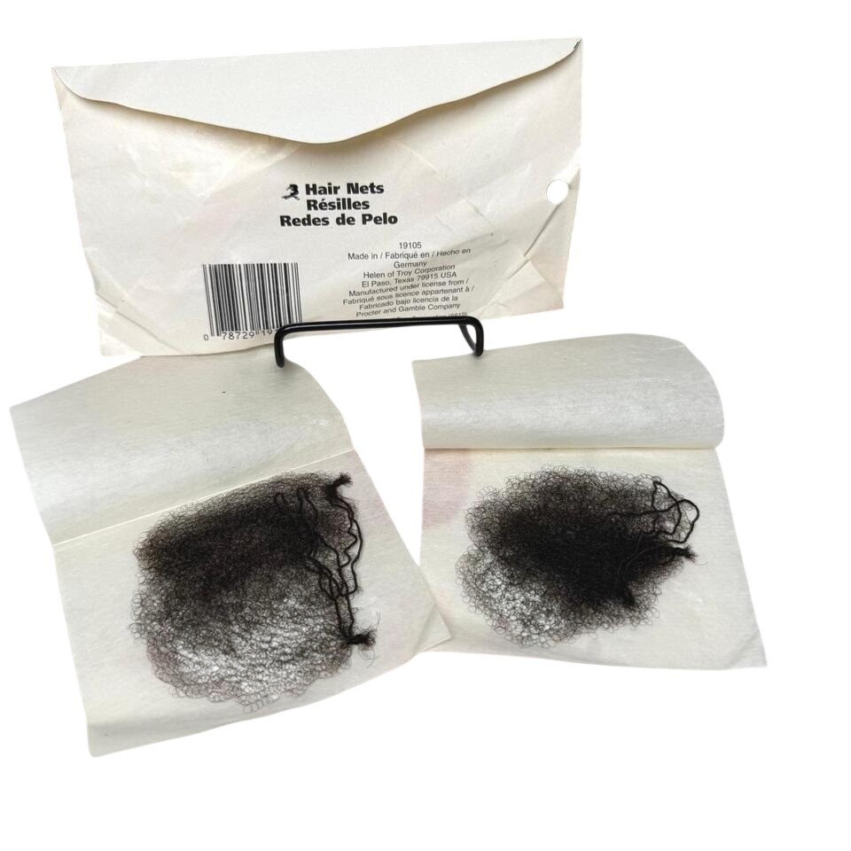 Helen of Troy Dark Brown Hair Nets 2 Pack Vintage 1995 Made in Germany 19105 NOS