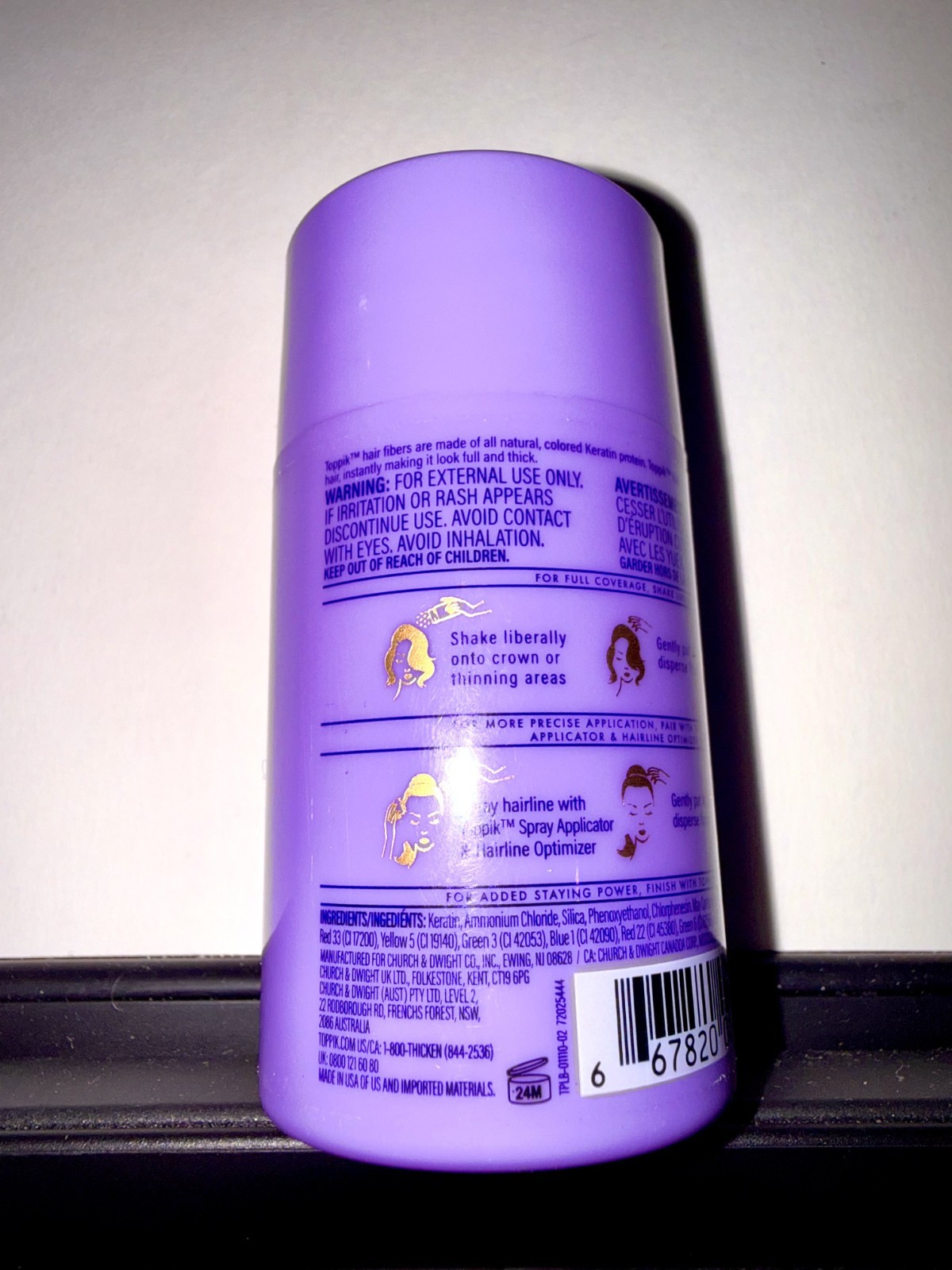 Toppik Hair Filler BLACK Volumizing Micro Fibers Fuller Thicker 0.42oz Brand New
