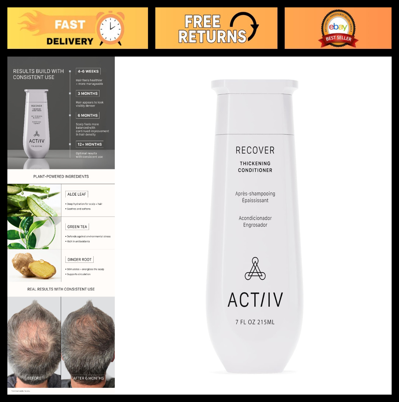 Thickening Conditioner for Unisex | Strengthens & Adds Volume for Fuller Hair
