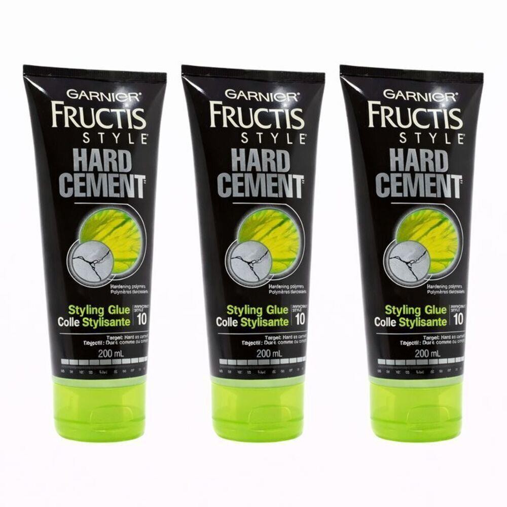 Pack of (3) New Garnier Fructis Style Hard Cement Styling Glue 200 mL