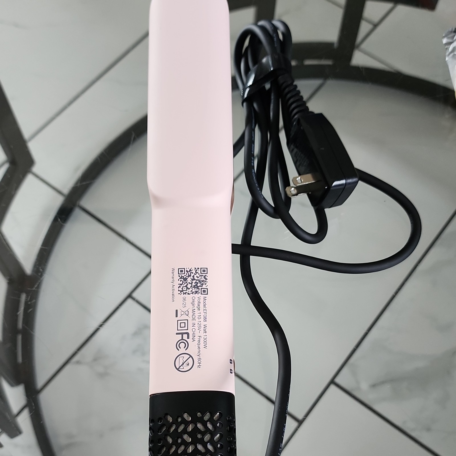 EF088 1300W Pink Flat Iron Hair Straightener Electric Unisex