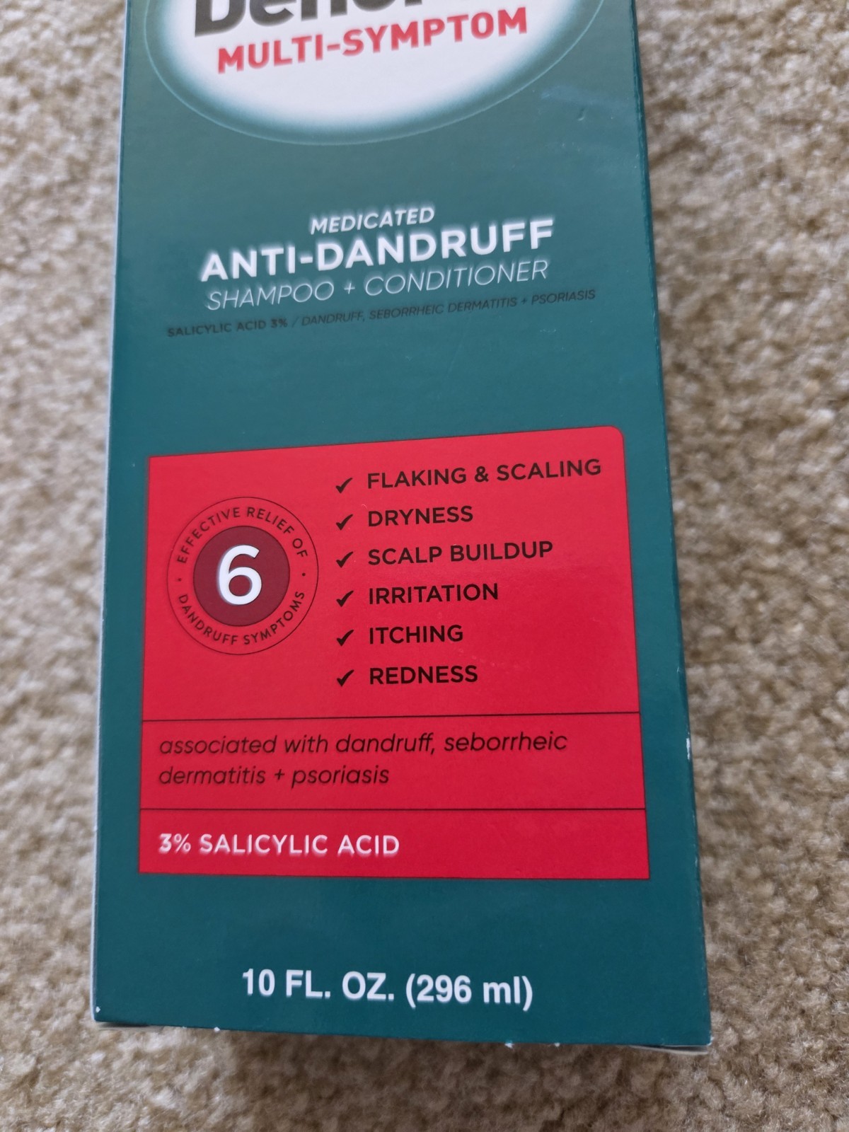 Denorex Multi-Symptom Extra Strength Anti-Dandruff Shampoo+Conditioner 10oz NEW